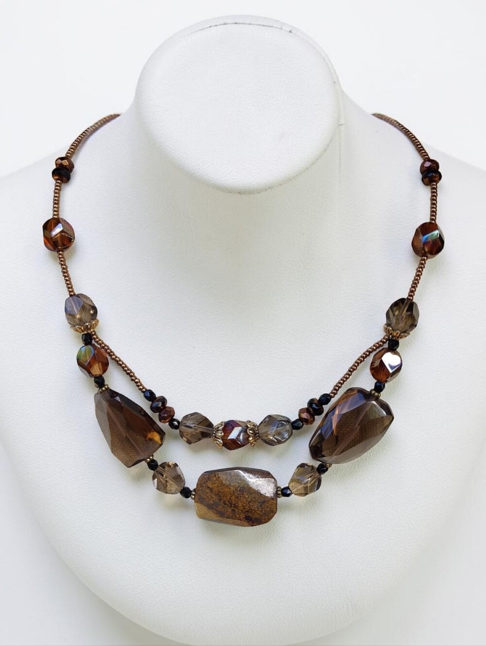 Artisan Made Stone And Crystal Necklace